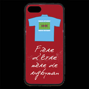 Coque iPhone 7 Premium Mère de rugbyman Bonus offensif-défensif Rouge 2