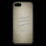 Coque iPhone 7 Premium Pêché stupidité Sepia Citation Oscar Wilde