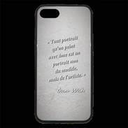 Coque iPhone 7 Premium Portrait Ame Gris Citation Oscar Wilde