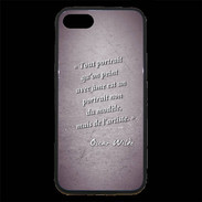 Coque iPhone 7 Premium Portrait Ame Violet Citation Oscar Wilde