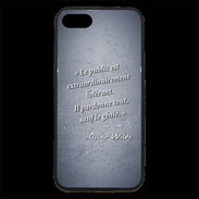 Coque iPhone 7 Premium Public génie Bleu Citation Oscar Wilde