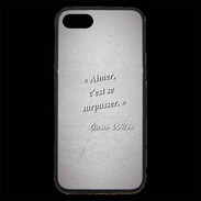 Coque iPhone 7 Premium Aimer Gris Citation Oscar Wilde