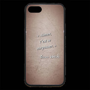 Coque iPhone 7 Premium Aimer Rouge Citation Oscar Wilde