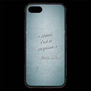 Coque iPhone 7 Premium Aimer Turquoise Citation Oscar Wilde