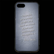 Coque iPhone 7 Premium Chaque fois Bleu Citation Oscar Wilde