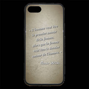 Coque iPhone 7 Premium Homme veut Sepia Citation Oscar Wilde