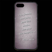 Coque iPhone 7 Premium Femmes comprises Violet Citation Oscar Wilde
