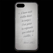Coque iPhone 7 Premium Ame nait Gris Citation Oscar Wilde
