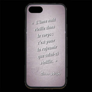 Coque iPhone 7 Premium Ame nait Rose Citation Oscar Wilde