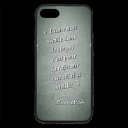 Coque iPhone 7 Premium Ame nait Vert Citation Oscar Wilde