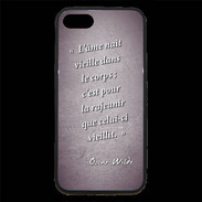 Coque iPhone 7 Premium Ame nait Violet Citation Oscar Wilde