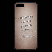 Coque iPhone 7 Premium Ami poignardée Rouge Citation Oscar Wilde