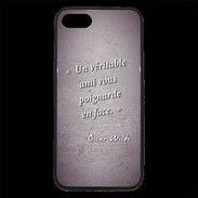 Coque iPhone 7 Premium Ami poignardée Violet Citation Oscar Wilde