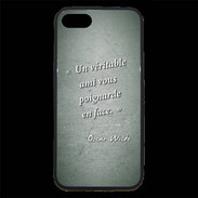 Coque iPhone 7 Premium Ami poignardée Vert Citation Oscar Wilde