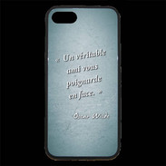Coque iPhone 7 Premium Ami poignardée Turquoise Citation Oscar Wilde