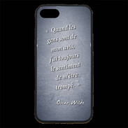 Coque iPhone 7 Premium Avis gens Bleu Citation Oscar Wilde