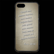 Coque iPhone 7 Premium Bons heureux Sepia Citation Oscar Wilde