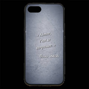 Coque iPhone 7 Premium Aimer Bleu Citation Oscar Wilde
