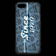 Coque iPhone 7 Premium Since crane bleu 1979