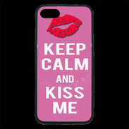 Coque iPhone 7 Premium Keep Calm Kiss me Rose