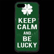 Coque iPhone 7 Premium Keep Calm Be lucky Vert