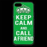 Coque iPhone 7 Premium Keep Calm Call friend Vert
