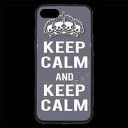 Coque iPhone 7 Premium Keep Calm Gris