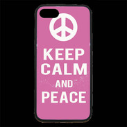 Coque iPhone 7 Premium Keep Calm Peace Rose