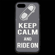 Coque iPhone 7 Premium Keep Calm Ride on Gris