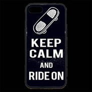 Coque iPhone 7 Premium Keep Calm Ride on Noir