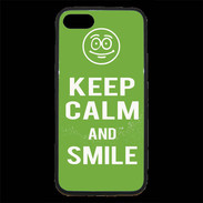 Coque iPhone 7 Premium Keep Calm Smile Vert