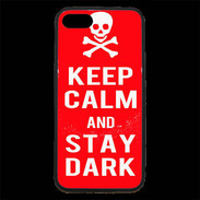 Coque iPhone 7 Premium Keep Calm Stay dark Rouge