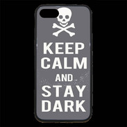 Coque iPhone 7 Premium Keep Calm Stay dark Gris