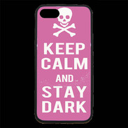 Coque iPhone 7 Premium Keep Calm Stay dark Rose