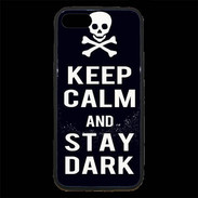 Coque iPhone 7 Premium Keep Calm Stay dark Noir