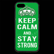 Coque iPhone 7 Premium Keep Calm Stay strong Vert