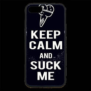 Coque iPhone 7 Premium Keep Calm Suck me Noir