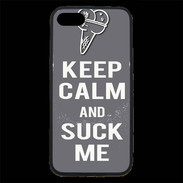 Coque iPhone 7 Premium Keep Calm Suck me Gris