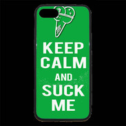 Coque iPhone 7 Premium Keep Calm Suck me Vert