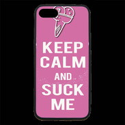 Coque iPhone 7 Premium Keep Calm Suck me Rose