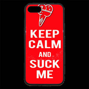 Coque iPhone 7 Premium Keep Calm Suck me Rouge