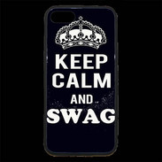 Coque iPhone 7 Premium Keep Calm Swag Noir