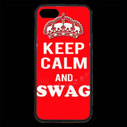 Coque iPhone 7 Premium Keep Calm Swag Rouge