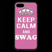 Coque iPhone 7 Premium Keep Calm Swag Rose