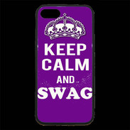 Coque iPhone 7 Premium Keep Calm Swag Violet