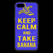 Coque iPhone 7 Premium Keep Calm Take Banana Bleu