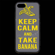 Coque iPhone 7 Premium Keep Calm Take Banana Gris