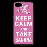 Coque iPhone 7 Premium Keep Calm Take Banana Rose