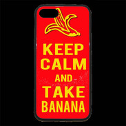 Coque iPhone 7 Premium Keep Calm Take Banana Rouge
