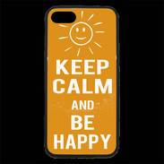 Coque iPhone 7 Premium Keep Calm Be Happy Orange